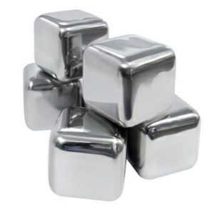 Brookstone Nice N'ICE Cubes Stainless Steel Drink